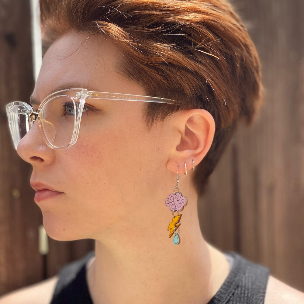 April Showers and Thunderstorm Earrings