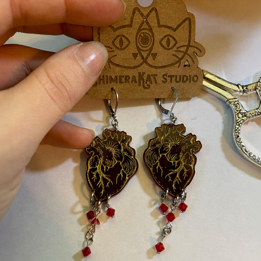 Anatomical Heart Earrings