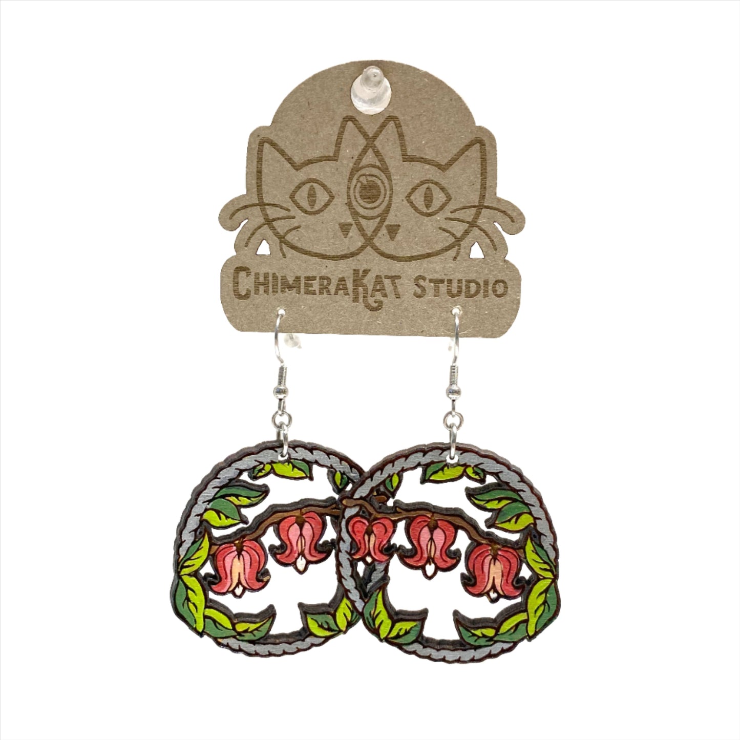 Bleeding Heart Hoop Earrings