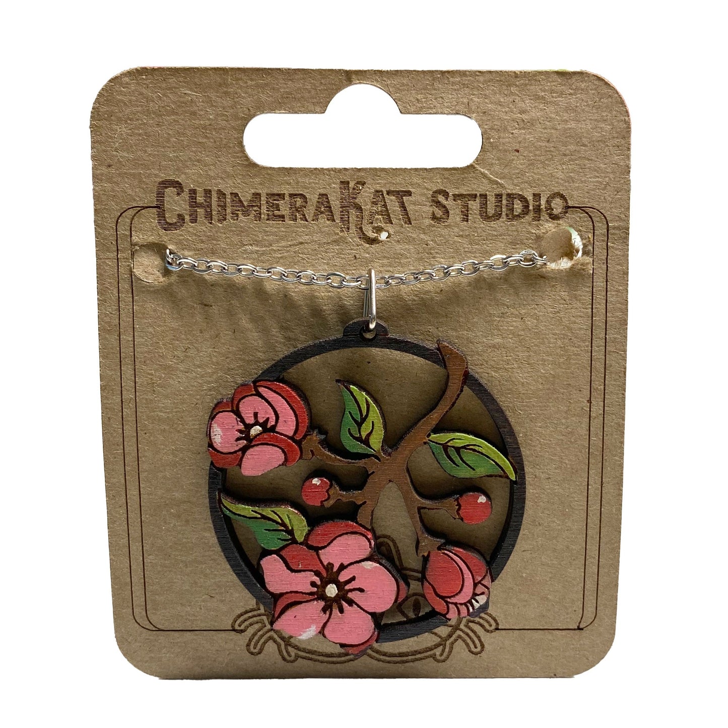 Cherry Blossom Hoop Necklace