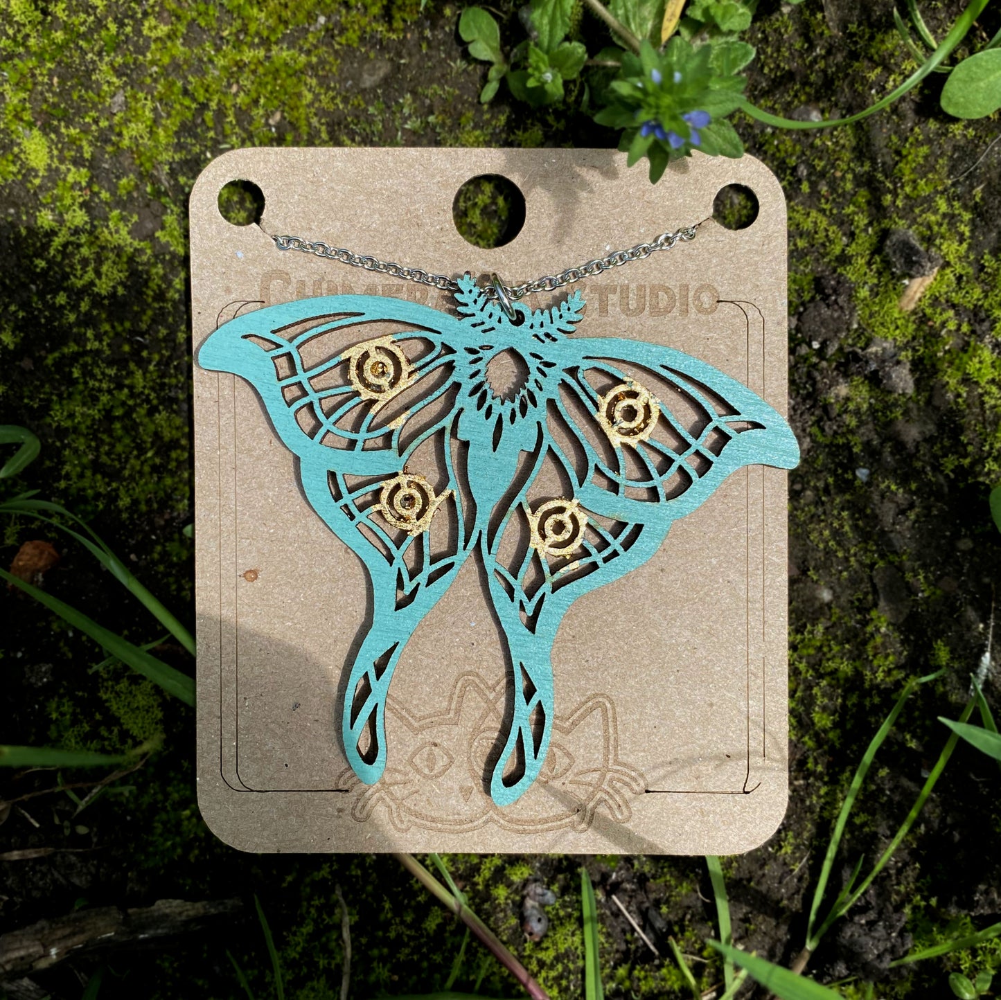 Luna Moth Reversible Necklace