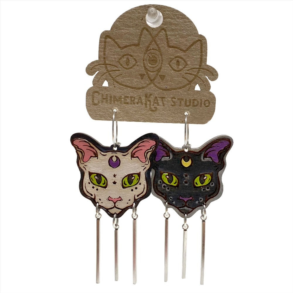 Moon Cat Earrings