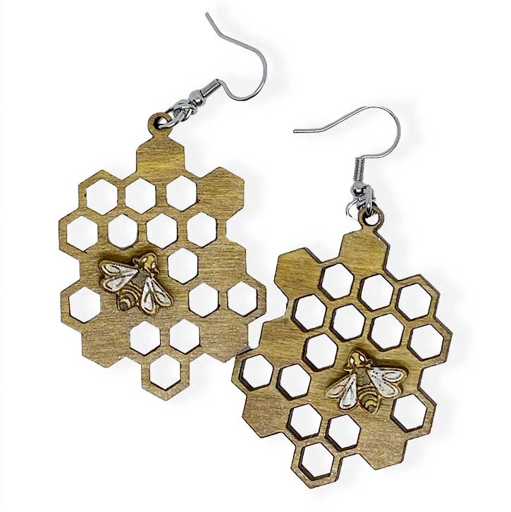 Bee Mine Honeycomb Earrings